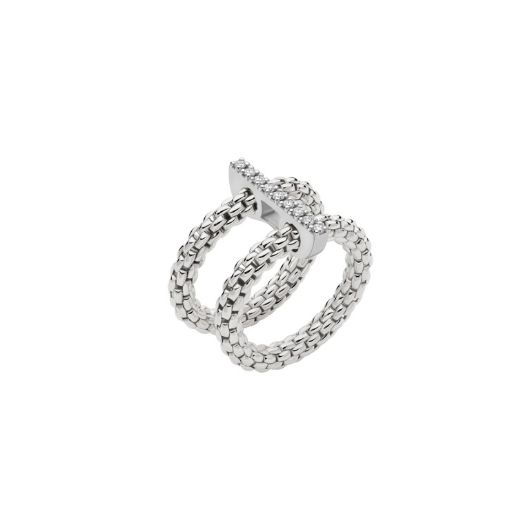 Fope Prima Twins flexibele ring witgoud met diamant - 74008AX_BB_B_XBX_00M - #1 Fope Prima Twins flexibele ring witgoud met diamant - 74008AX_BB_B_XBX_00M - #1