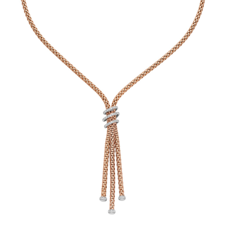 Fope Prima Aura flexibel collier rosé/wit goud met diamant - 75108CX_PB_R_BBX_045 - #1 Fope Prima Aura flexibel collier rosé/wit goud met diamant - 75108CX_PB_R_BBX_045 - #1