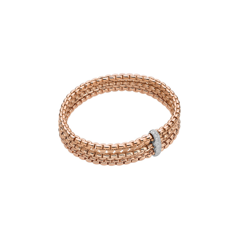 Fope Eka Maori flexibele armband rosé/wit goud met diamant - 75601BX_BB_R_XBX_00M - #1 Fope Eka Maori flexibele armband rosé/wit goud met diamant - 75601BX_BB_R_XBX_00M - #1