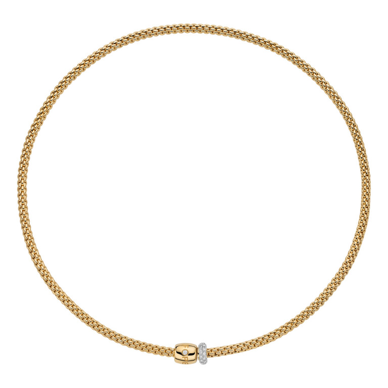 Fope Prima collier geel/wit goud met diamant - 07F08CX_PB_G_BGX_042 - #1 Fope Prima collier geel/wit goud met diamant - 07F08CX_PB_G_BGX_042 - #1