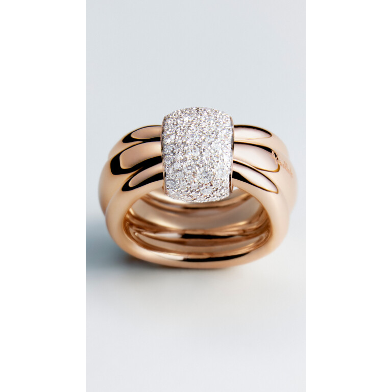 Pomellato Pomellato Together ring roodgoud met diamant - PAC6010 O7WHR DB000 - #3 Pomellato Pomellato Together ring roodgoud met diamant - PAC6010 O7WHR DB000 - #3