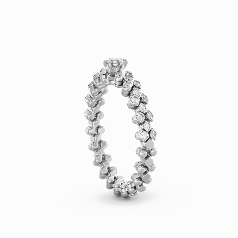 Serafino Consoli Unico flexibele ring witgoud met diamant - RMSSLWD0303H2WGWD - #3 Serafino Consoli Unico flexibele ring witgoud met diamant - RMSSLWD0303H2WGWD - #3