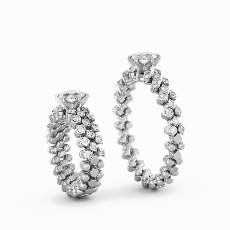 Serafino Consoli Unico flexibele ring witgoud met diamant - RMSSLWD0753H2WGWD GIA - #2 Serafino Consoli Unico flexibele ring witgoud met diamant - RMSSLWD0753H2WGWD GIA - #2