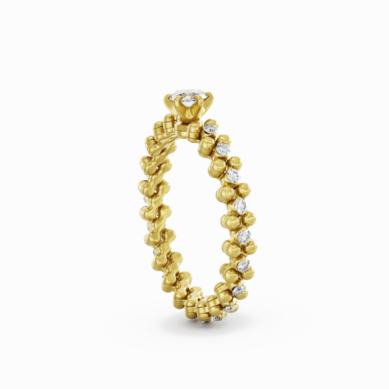 Serafino Consoli Unico flexibele ring geelgoud met diamant - RMSSLWD0503M2YGWD - #3 Serafino Consoli Unico flexibele ring geelgoud met diamant - RMSSLWD0503M2YGWD - #3
