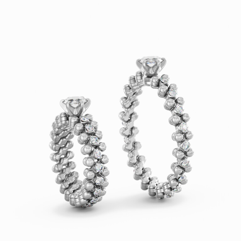 Serafino Consoli Unico flexibele ring witgoud met diamant - RMSSLWD0503M2WGWD GIA - #2 Serafino Consoli Unico flexibele ring witgoud met diamant - RMSSLWD0503M2WGWD GIA - #2