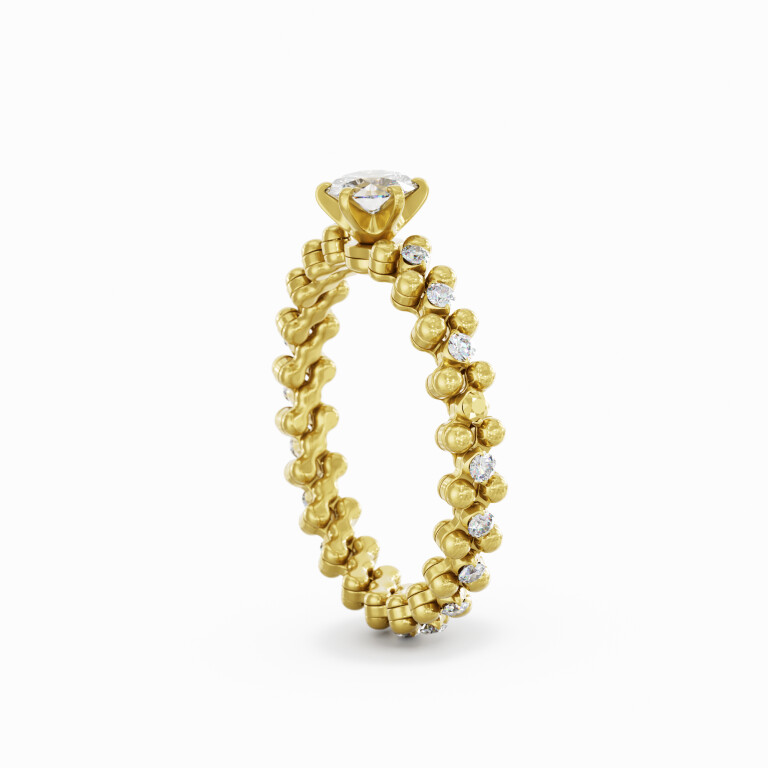 Serafino Consoli Unico flexibele ring geelgoud met diamant - RMSSLWD0753M2YGWD - #3 Serafino Consoli Unico flexibele ring geelgoud met diamant - RMSSLWD0753M2YGWD - #3