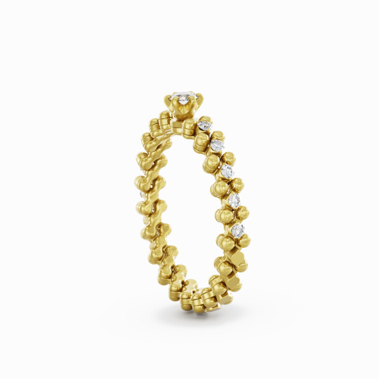 Serafino Consoli Unico flexibele ring geelgoud met diamant - RMSSLWD0303HM2YGWD - #3 Serafino Consoli Unico flexibele ring geelgoud met diamant - RMSSLWD0303HM2YGWD - #3