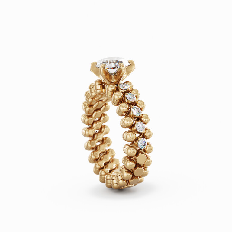Serafino Consoli Unico flexibele ring roodgoud met diamant - RMSSLWD0753HM2RGWD - #1 Serafino Consoli Unico flexibele ring roodgoud met diamant - RMSSLWD0753HM2RGWD - #1