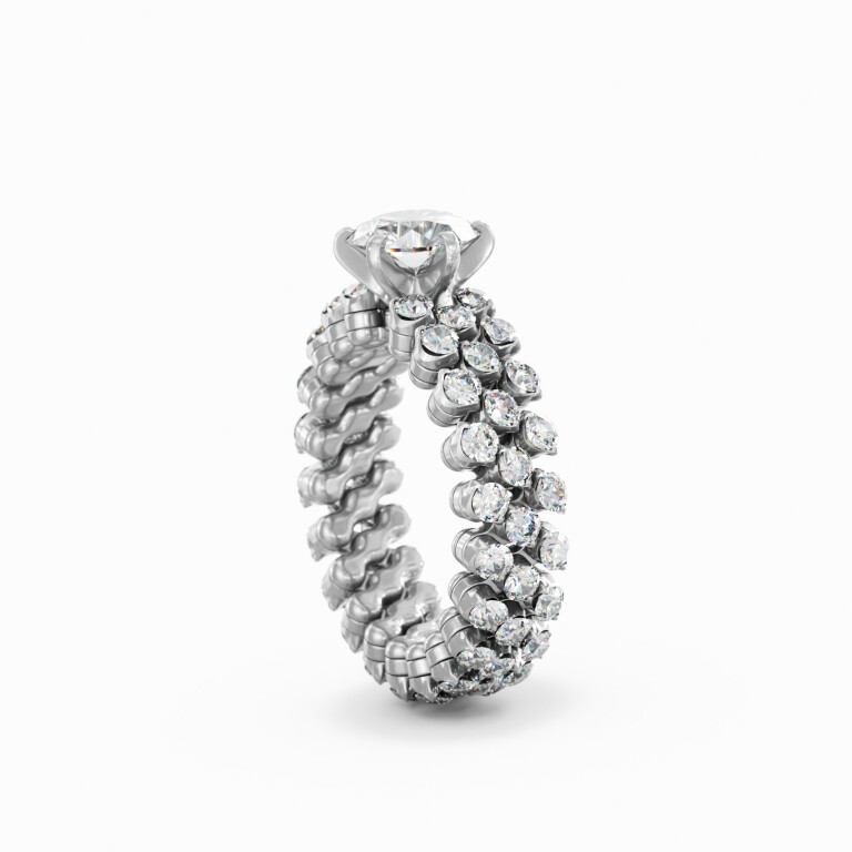 Serafino Consoli Unico flexibele ring witgoud met diamant - RMSSLWD1003F2WGWD - #1 Serafino Consoli Unico flexibele ring witgoud met diamant - RMSSLWD1003F2WGWD - #1