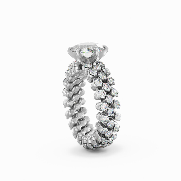 Serafino Consoli Unico flexibele ring witgoud met diamant - RMSSLWD1503F2WGWD GIA - #1 Serafino Consoli Unico flexibele ring witgoud met diamant - RMSSLWD1503F2WGWD GIA - #1