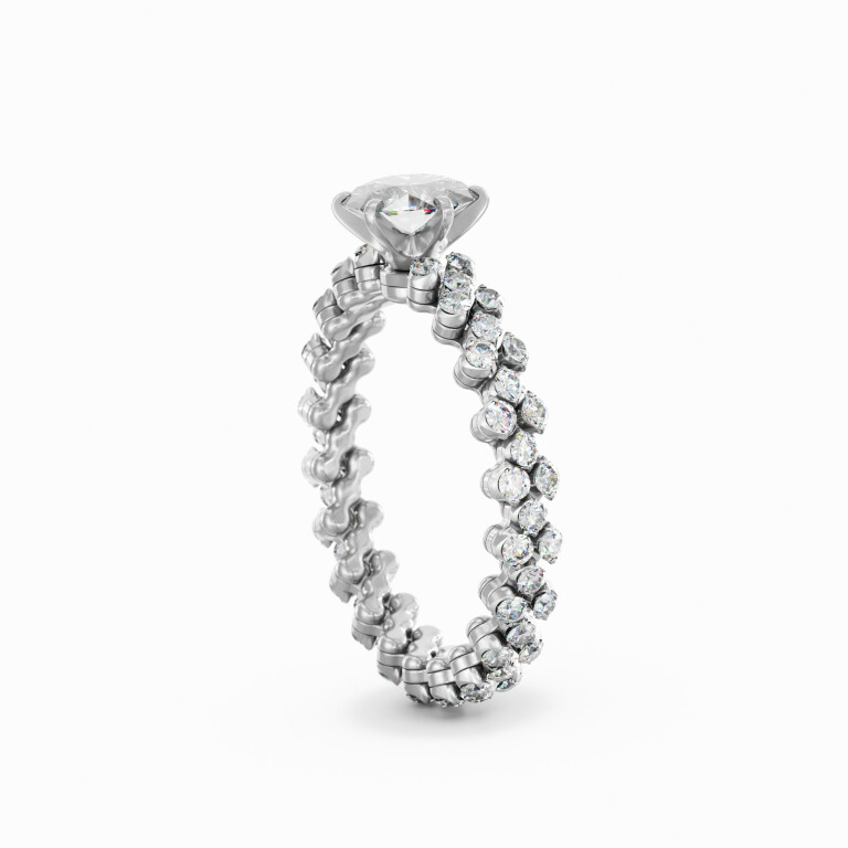 Serafino Consoli Unico flexibele ring witgoud met diamant - RMSSLWD1503F2WGWD GIA - #3 Serafino Consoli Unico flexibele ring witgoud met diamant - RMSSLWD1503F2WGWD GIA - #3