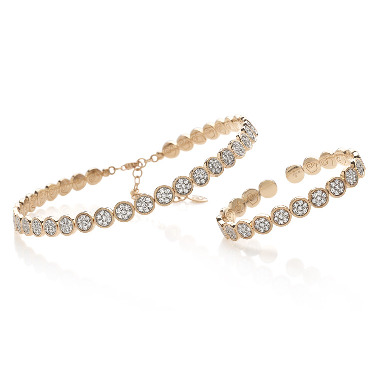 Chantecler Paillettes armband roodgoud met diamant - 40214 - #4 Chantecler Paillettes armband roodgoud met diamant - 40214 - #4