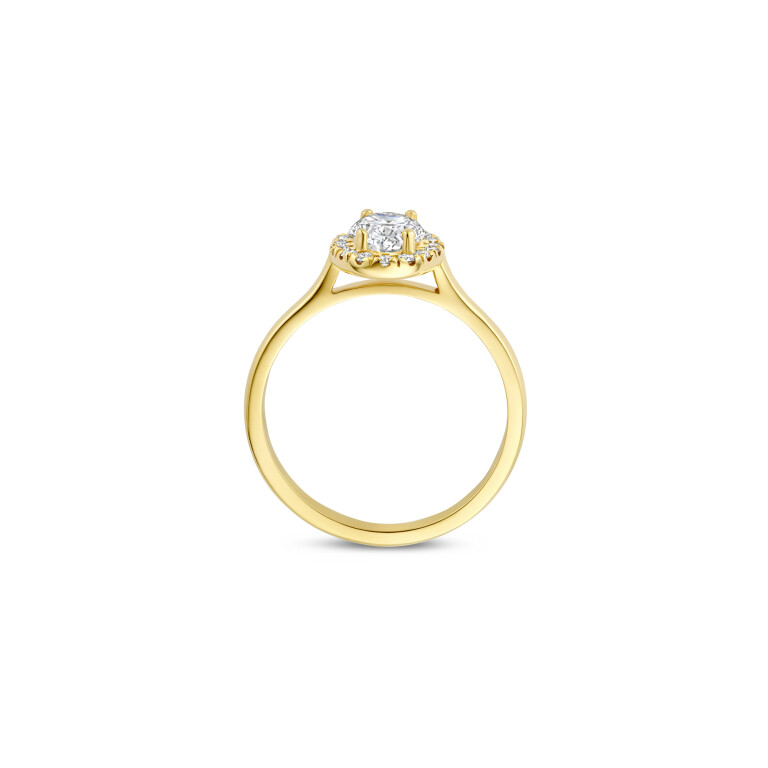 Royal Asscher Caterina entourage ring geelgoud met diamant - R.19021.RAOV.YG.38 GIA - #4 Royal Asscher Caterina entourage ring geelgoud met diamant - R.19021.RAOV.YG.38 GIA - #4