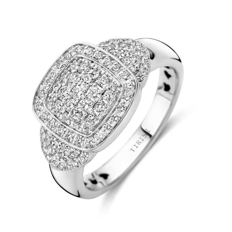Tirisi Jewelry Milano Tré ring witgoud met diamant - TR9816DW - #1 Tirisi Jewelry Milano Tré ring witgoud met diamant - TR9816DW - #1