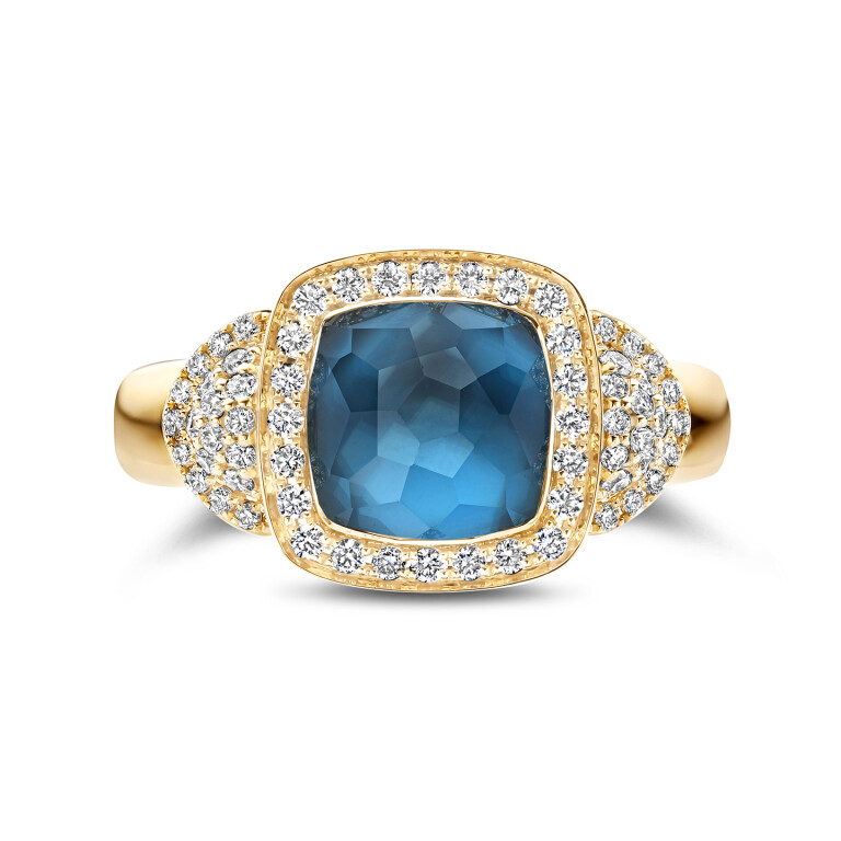 Tirisi Jewelry Milano ring geelgoud met diamant - TR9819LBT - #2 Tirisi Jewelry Milano ring geelgoud met diamant - TR9819LBT - #2