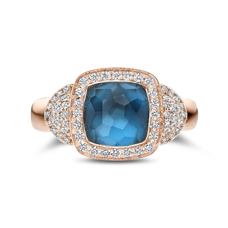 Tirisi Jewelry Milano ring roodgoud met diamant - TR9819LBTP - #2 Tirisi Jewelry Milano ring roodgoud met diamant - TR9819LBTP - #2