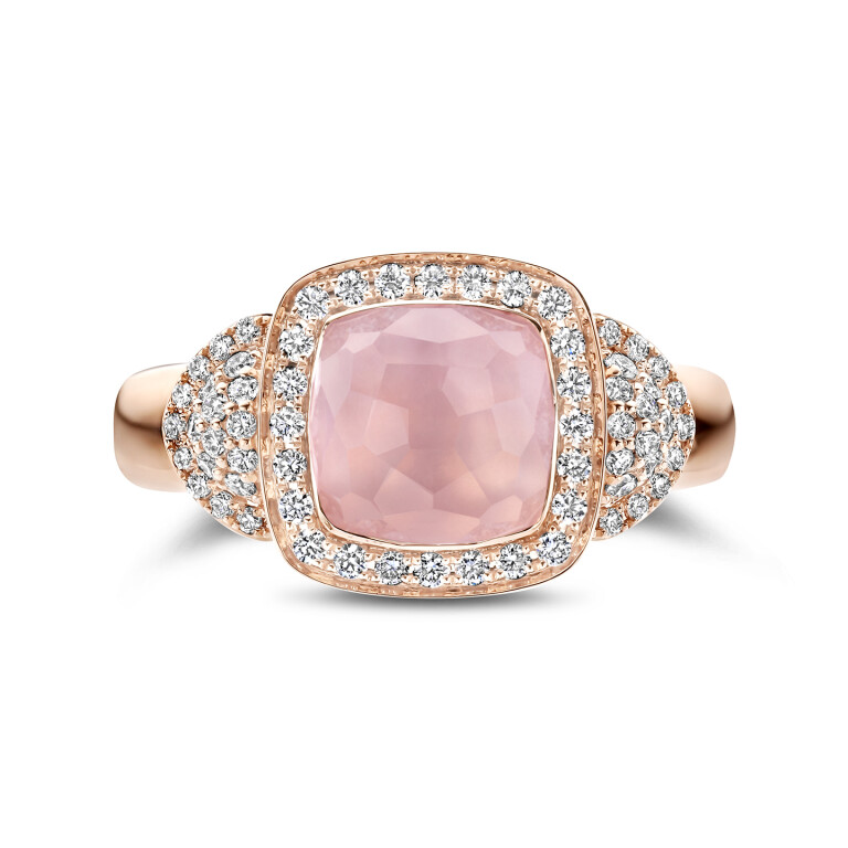 Tirisi Jewelry Milano Tré ring roodgoud met diamant - TR9819PQP - #2 Tirisi Jewelry Milano Tré ring roodgoud met diamant - TR9819PQP - #2