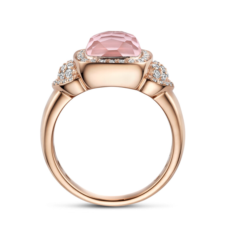 Tirisi Jewelry Milano Tré ring roodgoud met diamant - TR9819PQP - #3 Tirisi Jewelry Milano Tré ring roodgoud met diamant - TR9819PQP - #3