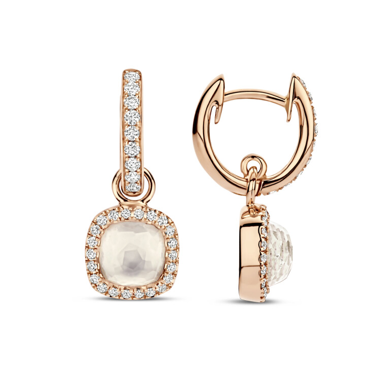 Tirisi Jewelry Milano Sweeties oorhangers roodgoud met diamant - TE9330WQP - #2 Tirisi Jewelry Milano Sweeties oorhangers roodgoud met diamant - TE9330WQP - #2