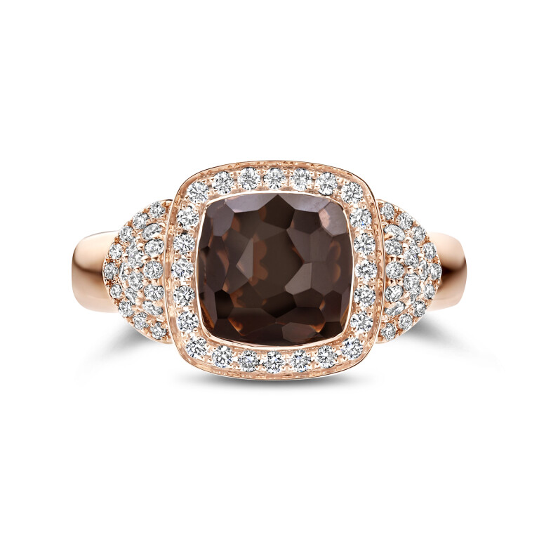 Tirisi Jewelry Milano ring roodgoud met diamant - TR9819SQP - #2 Tirisi Jewelry Milano ring roodgoud met diamant - TR9819SQP - #2