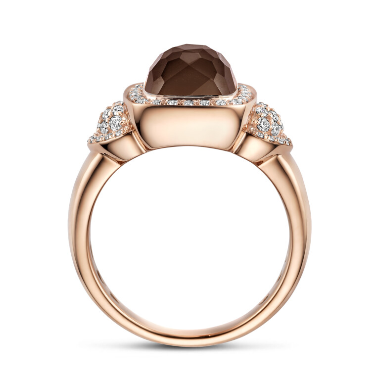 Tirisi Jewelry Milano ring roodgoud met diamant - TR9819SQP - #3 Tirisi Jewelry Milano ring roodgoud met diamant - TR9819SQP - #3