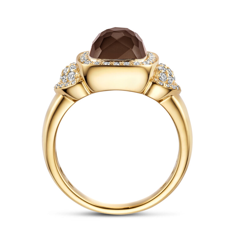 Tirisi Jewelry Milano ring geelgoud met diamant - TR9819SQ - #3 Tirisi Jewelry Milano ring geelgoud met diamant - TR9819SQ - #3