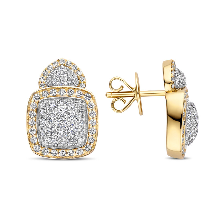 Tirisi Jewelry Milano oorhangers geelgoud met diamant - TE9349D(2T) - #1 Tirisi Jewelry Milano oorhangers geelgoud met diamant - TE9349D(2T) - #1