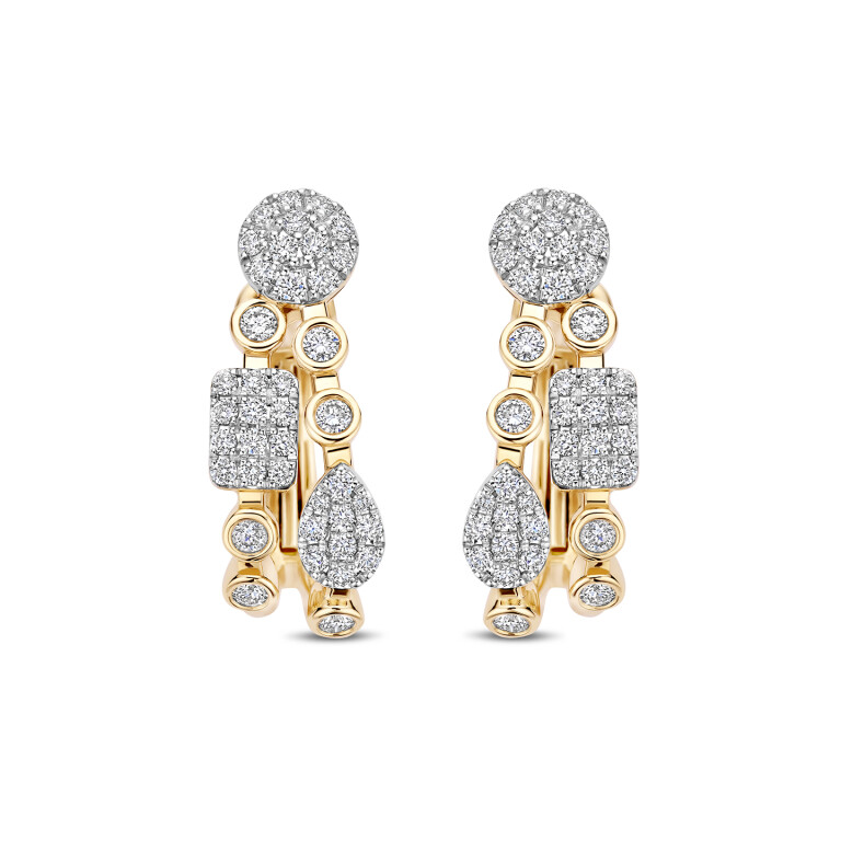 Tirisi Jewelry Venice oorhangers geelgoud met diamant - TE9346D(2T) - #1 Tirisi Jewelry Venice oorhangers geelgoud met diamant - TE9346D(2T) - #1