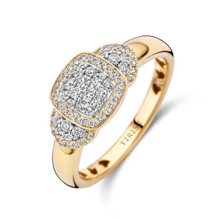 Tirisi Jewelry Milano ring geelgoud met diamant - TR9820D(2T) - #1 Tirisi Jewelry Milano ring geelgoud met diamant - TR9820D(2T) - #1