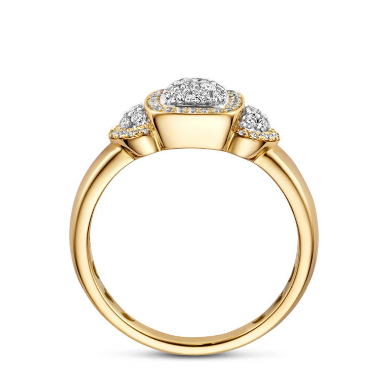 Tirisi Jewelry Milano ring geelgoud met diamant - TR9820D(2T) - #3 Tirisi Jewelry Milano ring geelgoud met diamant - TR9820D(2T) - #3