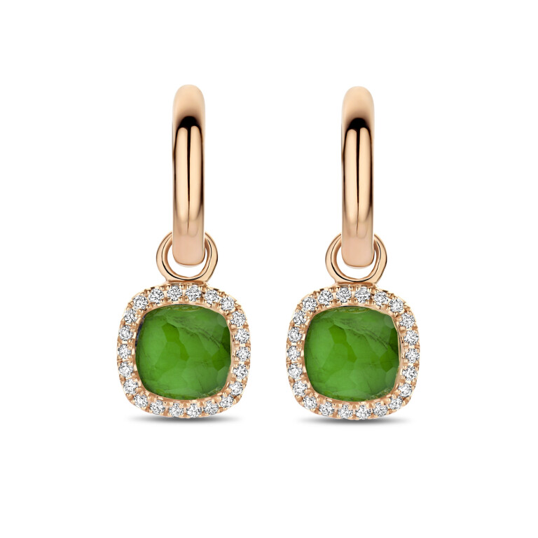 Tirisi Jewelry Milano Sweeties entourage oorknoppen roodgoud met diamant - TE9317EMP - #1 Tirisi Jewelry Milano Sweeties entourage oorknoppen roodgoud met diamant - TE9317EMP - #1