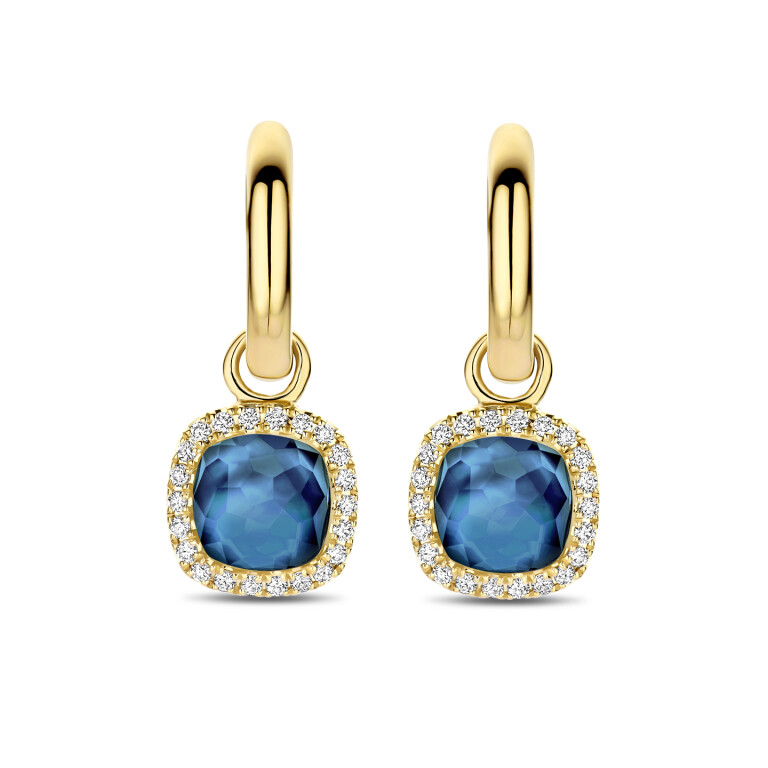 Tirisi Jewelry Milano Sweeties oorhangers geelgoud met diamant - TE9317LBT - #1 Tirisi Jewelry Milano Sweeties oorhangers geelgoud met diamant - TE9317LBT - #1