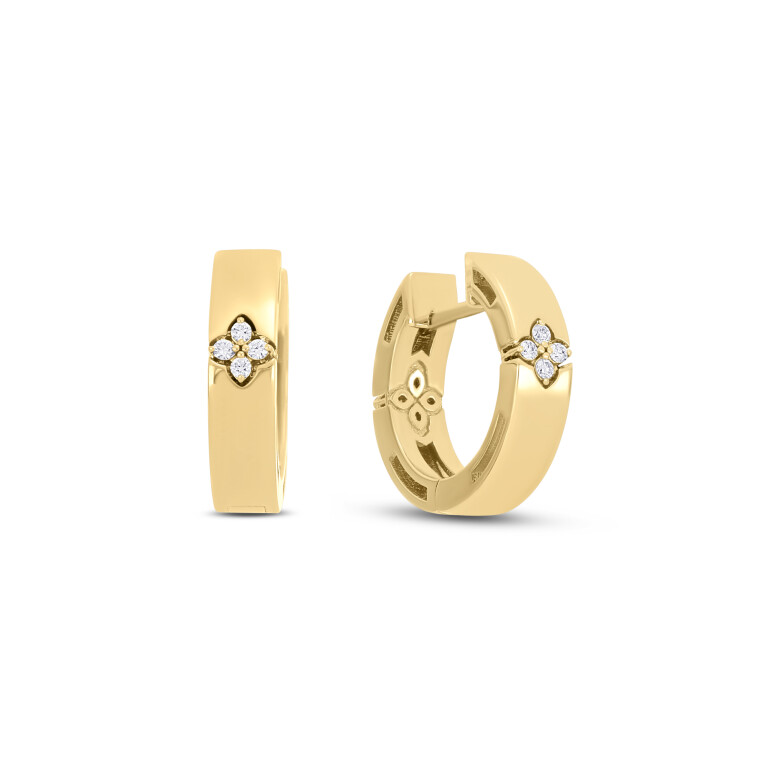 Roberto Coin Love in Verona oorringen geelgoud met diamant - ADR777EA3820 - #1 Roberto Coin Love in Verona oorringen geelgoud met diamant - ADR777EA3820 - #1