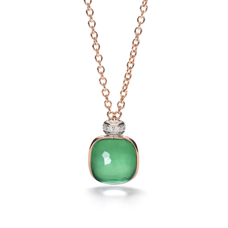 Pomellato Nudo collier met hanger roodgoud met diamant - PCC2022 O6WHR BPAAV - #1 Pomellato Nudo collier met hanger roodgoud met diamant - PCC2022 O6WHR BPAAV - #1