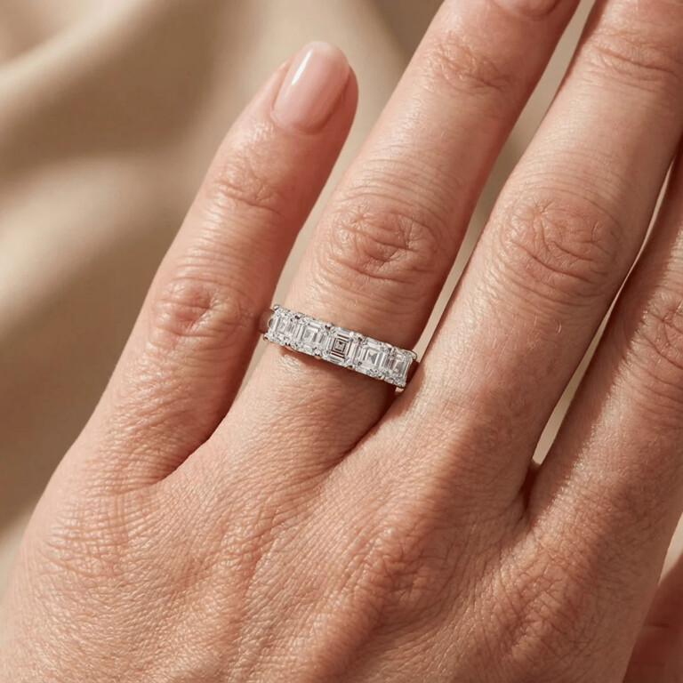 Royal Asscher Paola alliance ring witgoud met diamant - R.151.RAC.WG.23 GIA - #2 Royal Asscher Paola alliance ring witgoud met diamant - R.151.RAC.WG.23 GIA - #2