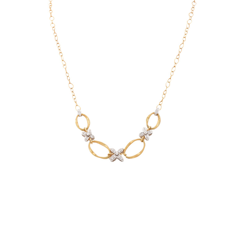 Marco Bicego Marrakech Onde Fiori collier geelgoud met diamant - CG829-B3 - #2 Marco Bicego Marrakech Onde Fiori collier geelgoud met diamant - CG829-B3 - #2