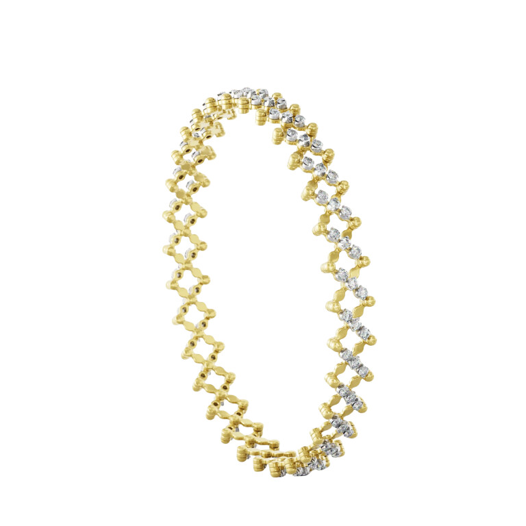 Serafino Consoli Serafino Classic flexibele armband geelgoud met diamant - S.RB5M2YWGWD - #2 Serafino Consoli Serafino Classic flexibele armband geelgoud met diamant - S.RB5M2YWGWD - #2