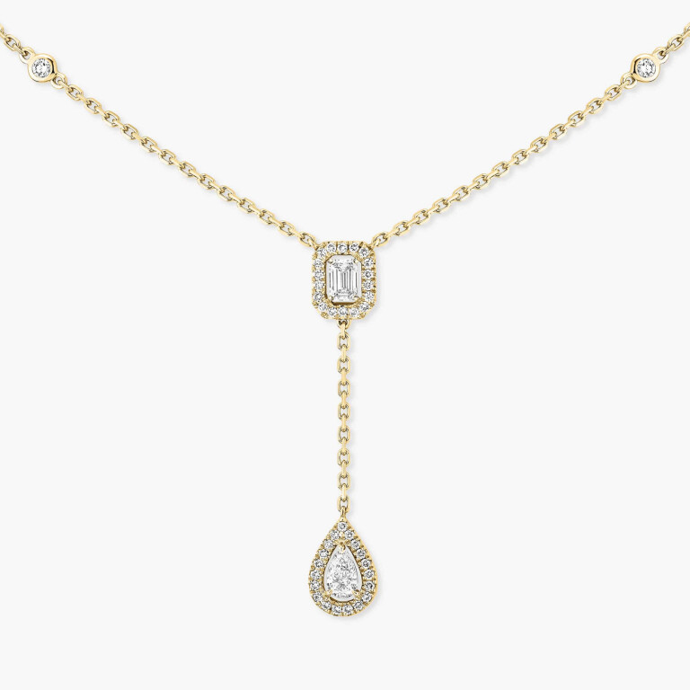 Messika My twin collier met hanger geelgoud met diamant - 6693-YG - #3 Messika My twin collier met hanger geelgoud met diamant - 6693-YG - #3