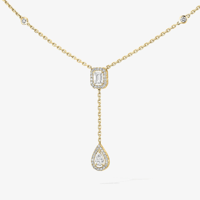 Messika My twin collier met hanger geelgoud met diamant - 6693-YG - #4 Messika My twin collier met hanger geelgoud met diamant - 6693-YG - #4
