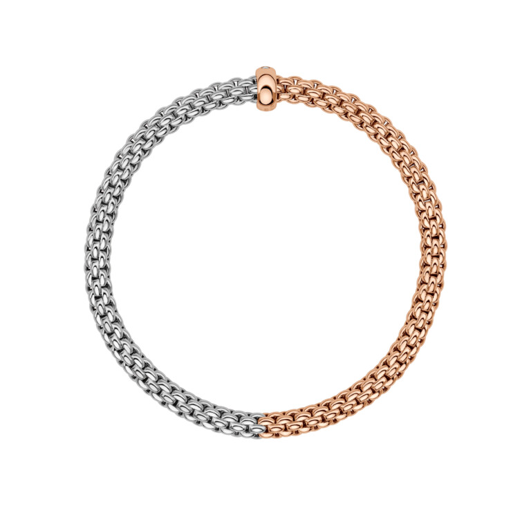 Fope Solo flexibele armband rosé/wit goud met diamant - 01M06B2_BB_1_XRX_00M - #2 Fope Solo flexibele armband rosé/wit goud met diamant - 01M06B2_BB_1_XRX_00M - #2