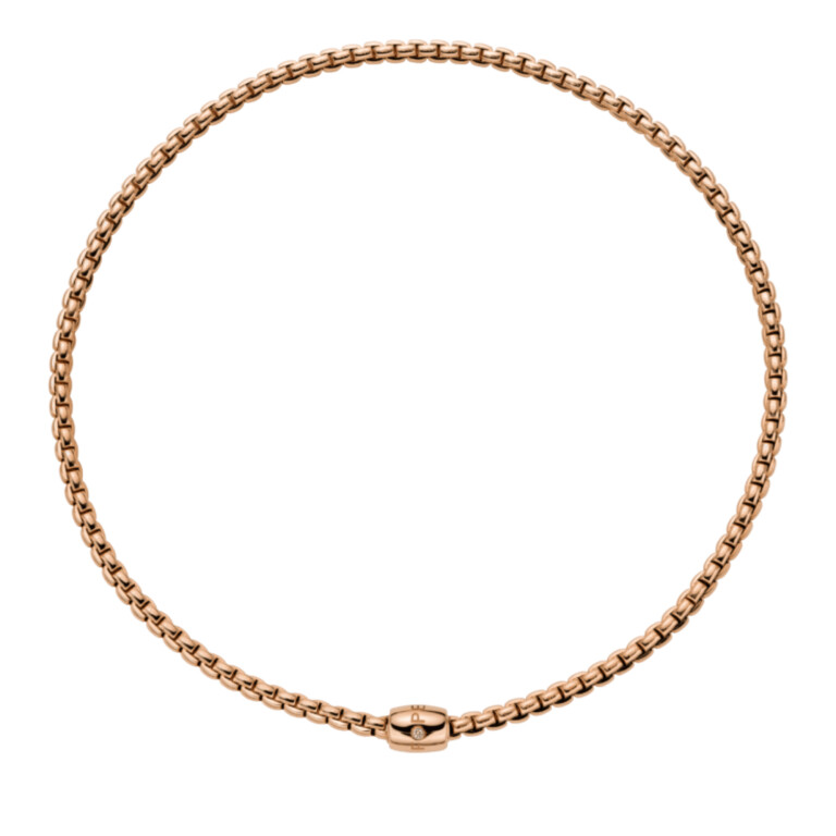 Fope Solo collier roodgoud met diamant - 07F01CX_BB_R_XRX_040 - #1 Fope Solo collier roodgoud met diamant - 07F01CX_BB_R_XRX_040 - #1