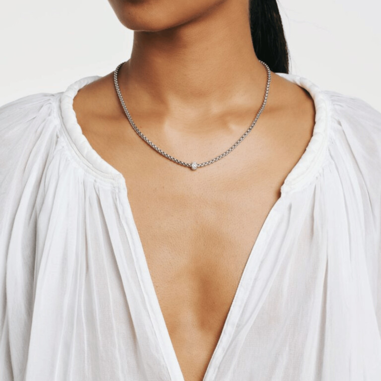 Fope Eka Tiny collier geel/wit goud met diamant - 73001CX_PB_G_XBX_045 - #5 Fope Eka Tiny collier geel/wit goud met diamant - 73001CX_PB_G_XBX_045 - #5