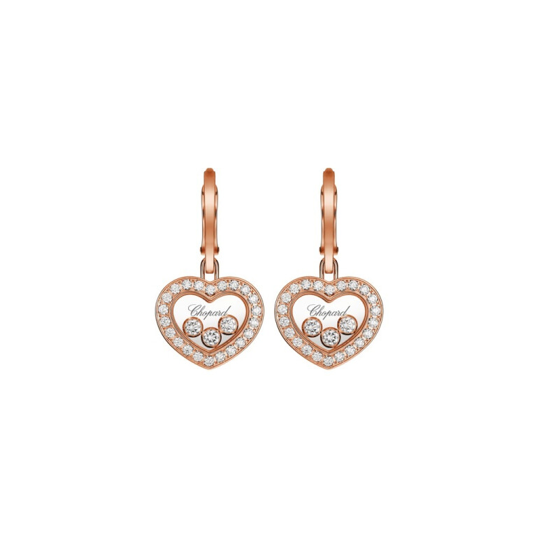 Chopard Happy Diamonds Icons Heart oorhangers roodgoud met diamant - 83A611-5401 - #2 Chopard Happy Diamonds Icons Heart oorhangers roodgoud met diamant - 83A611-5401 - #2