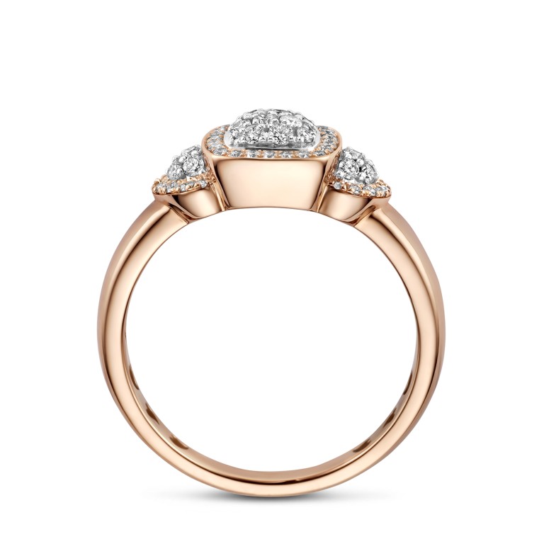 Tirisi Jewelry Milano ring roodgoud met diamant - TR9820D(2P) - #3 Tirisi Jewelry Milano ring roodgoud met diamant - TR9820D(2P) - #3