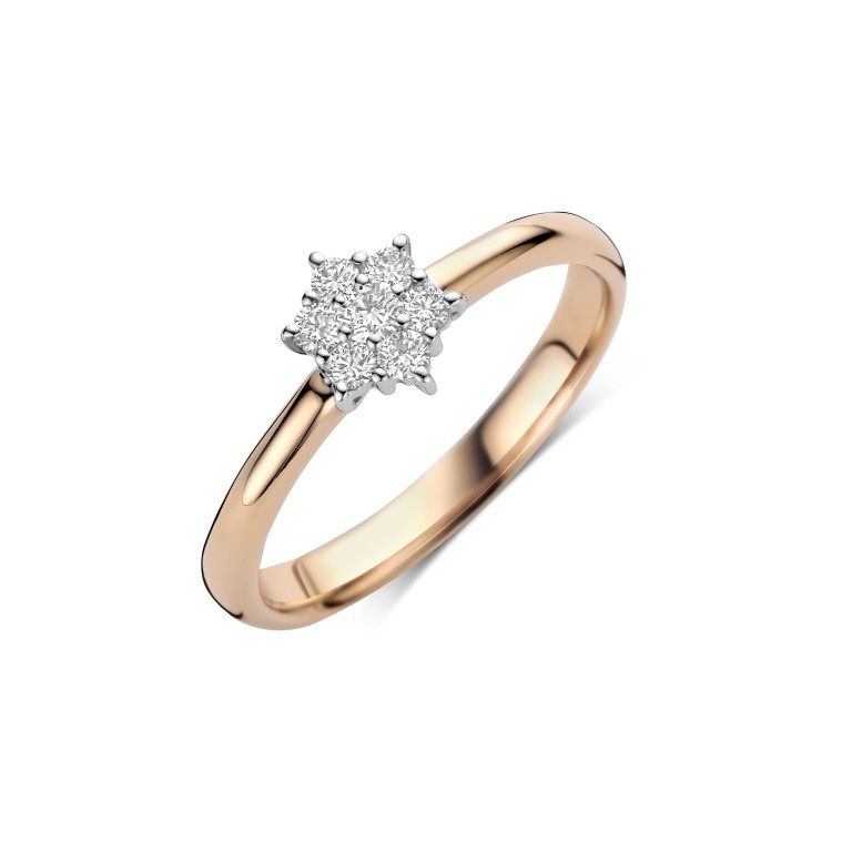 rosé/wit goud entourage ring met diamant Schaap en Citroen Diamonds - #1 rosé/wit goud entourage ring met diamant Schaap en Citroen Diamonds - #1