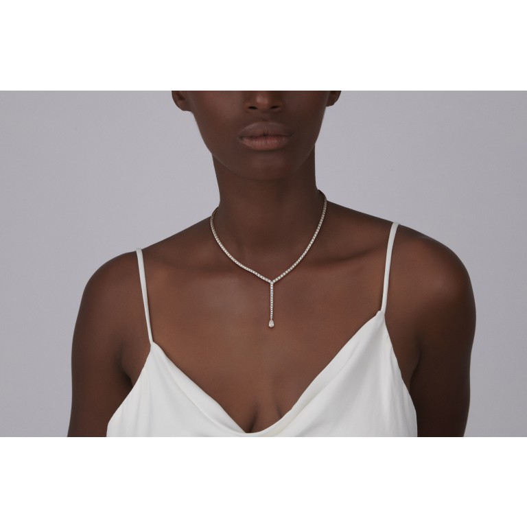 witgoud tennis collier met diamant Schaap en Citroen Diamonds - #4 witgoud tennis collier met diamant Schaap en Citroen Diamonds - #4