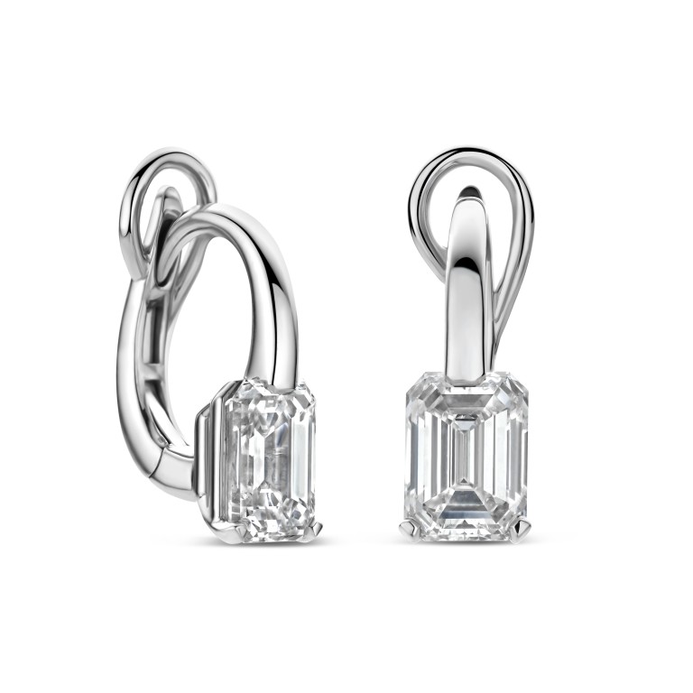 witgoud oorhangers met diamant Schaap en Citroen Diamonds - #1 witgoud oorhangers met diamant Schaap en Citroen Diamonds - #1