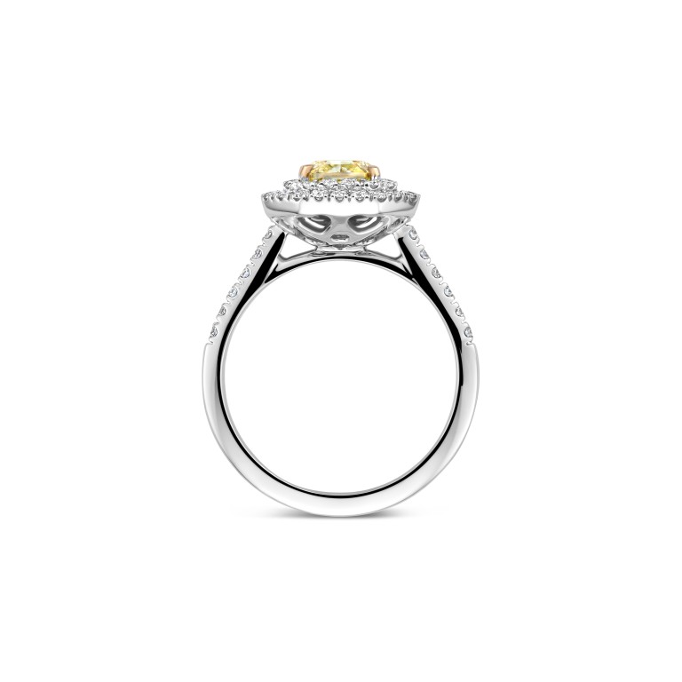 witgoud ring met diamant Schaap en Citroen Diamonds - #3 witgoud ring met diamant Schaap en Citroen Diamonds - #3