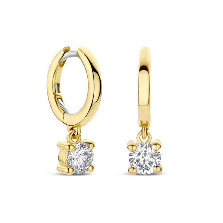 geelgoud oorhangers met diamant Schaap en Citroen Diamonds - #3 geelgoud oorhangers met diamant Schaap en Citroen Diamonds - #3