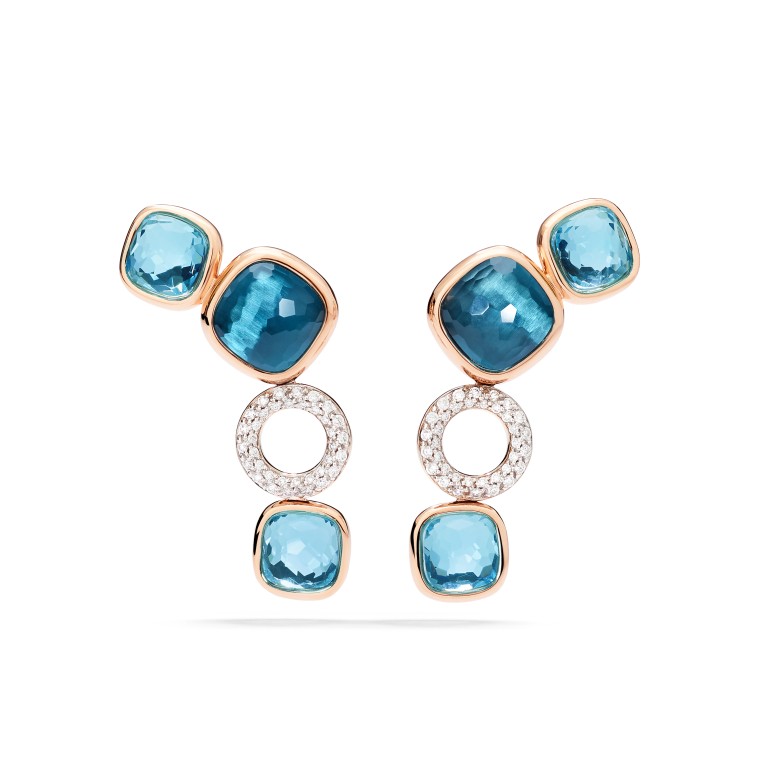 Pomellato Nudo Diamonds oorhangers roodgoud met diamant - POC6021 O6WHR BYYTL - #1 Pomellato Nudo Diamonds oorhangers roodgoud met diamant - POC6021 O6WHR BYYTL - #1